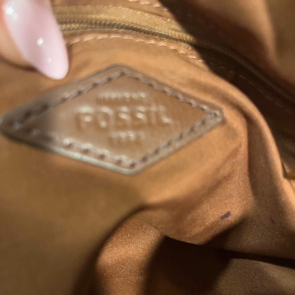 Fossil Black with Brown Leather Crossbody w/ Handles - Picture 7 of 7